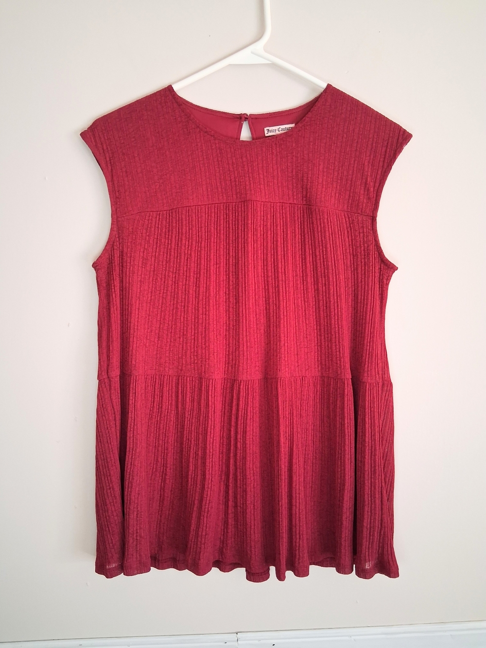 Juicy Couture Top Sleevless Pleated Tunic Babydoll Women's Small Fairycore Boho